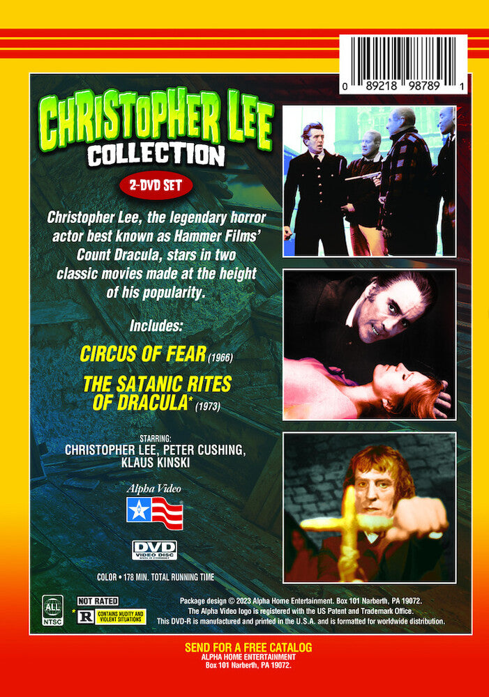 christopher lee collection - Back Panel - DVD