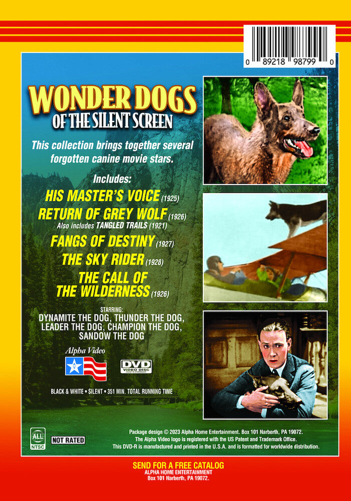 wonder dogs of the silent screen - Back Panel - DVD