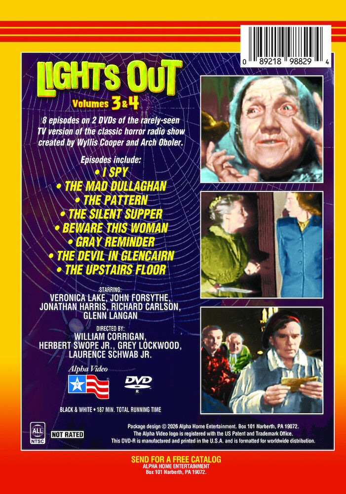 Lights Out Volumes 3 and 4 - Back Panel - 