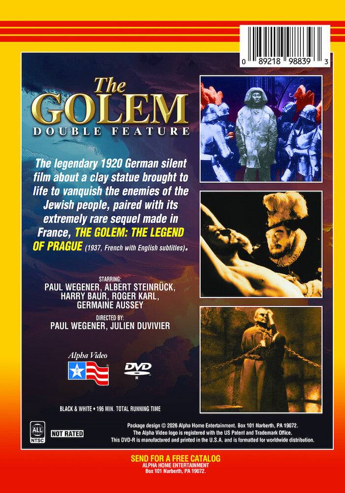 The Golem Double Feature - Back Panel - 