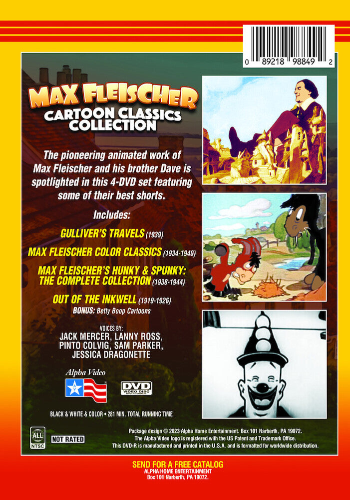 max fleischer cartoon classics collection - Back Panel - DVD