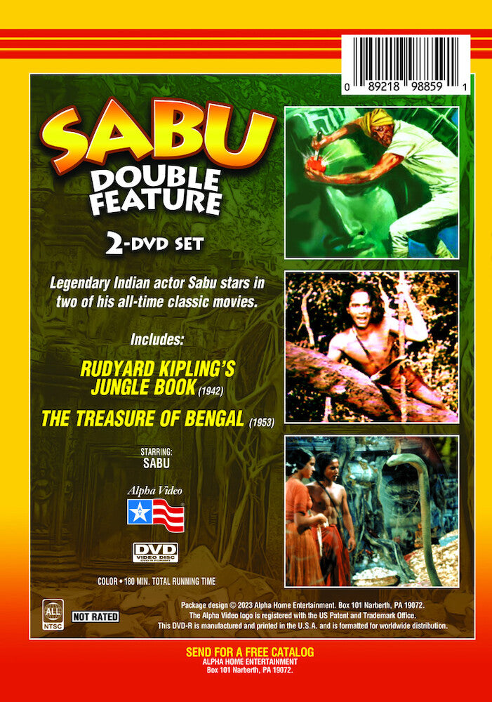 sabu double feature - Back Panel - DVD