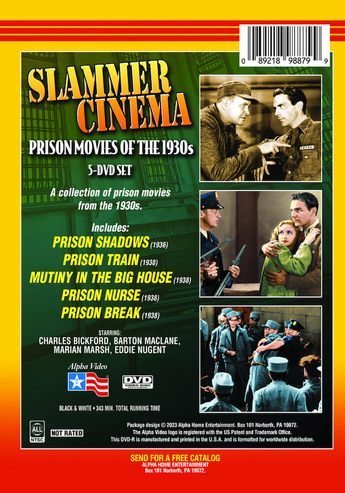 slammer cinema: prison movies of the 1930s - Back Panel - DVD