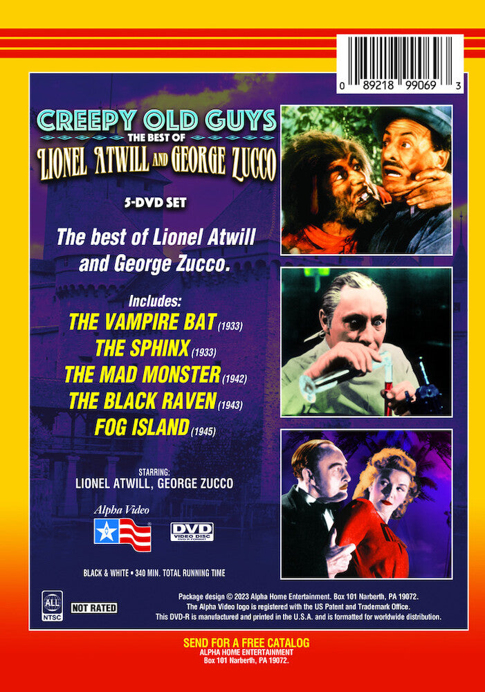 creepy old guys: the best of lionel atwill and george zucco - Back Panel - DVD