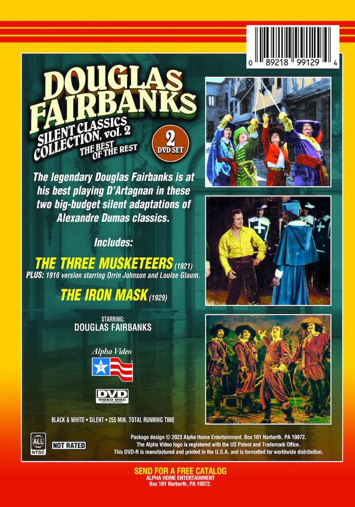 douglas fairbanks silent classics collection vol. 2: the best of the rest - Back Panel - DVD