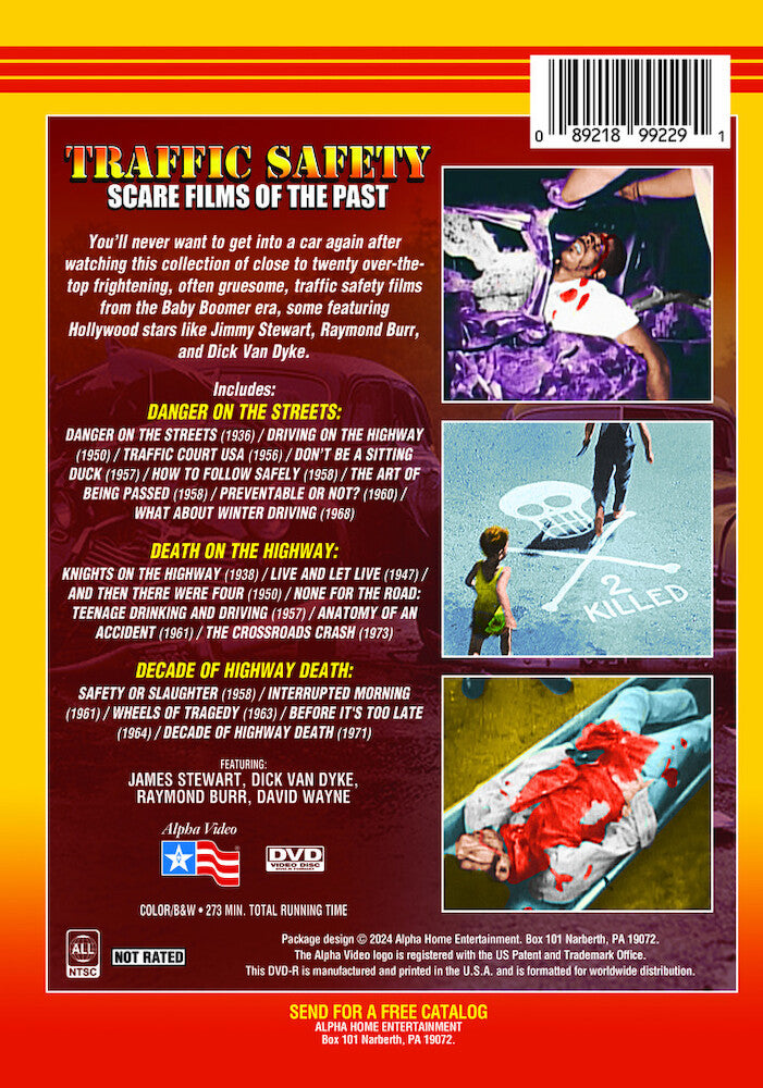 traffic safety scare films of the past - Back Panel - DVD