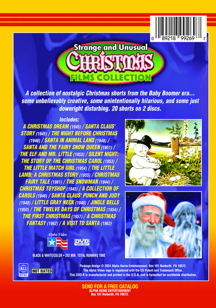 strange and unusual christmas films collection - Back Panel - DVD