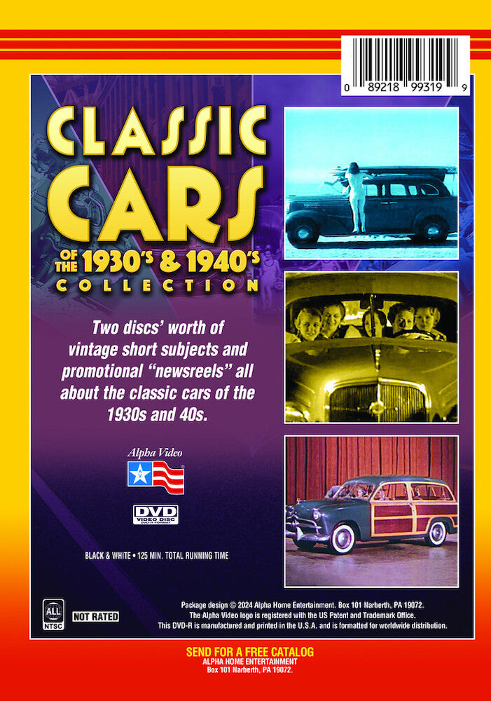 classic cars of the '30s and '40s collection (2-) - Back Panel - DVD