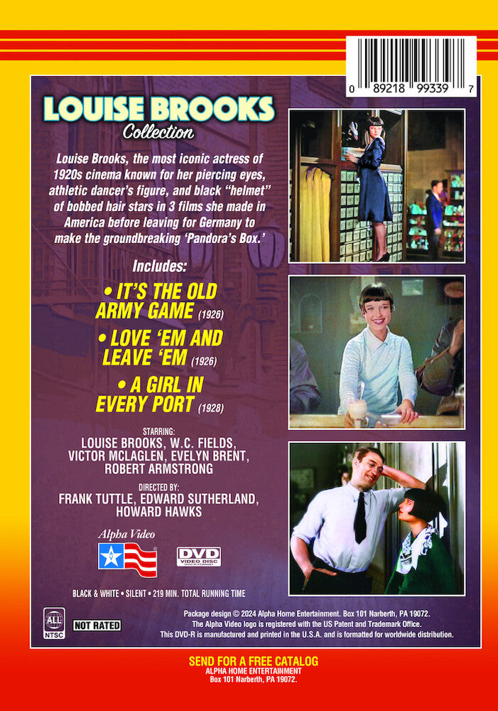 louise brooks collection - it's the old army game/love 'em and leave 'em/a girl in every port - Back Panel - DVD