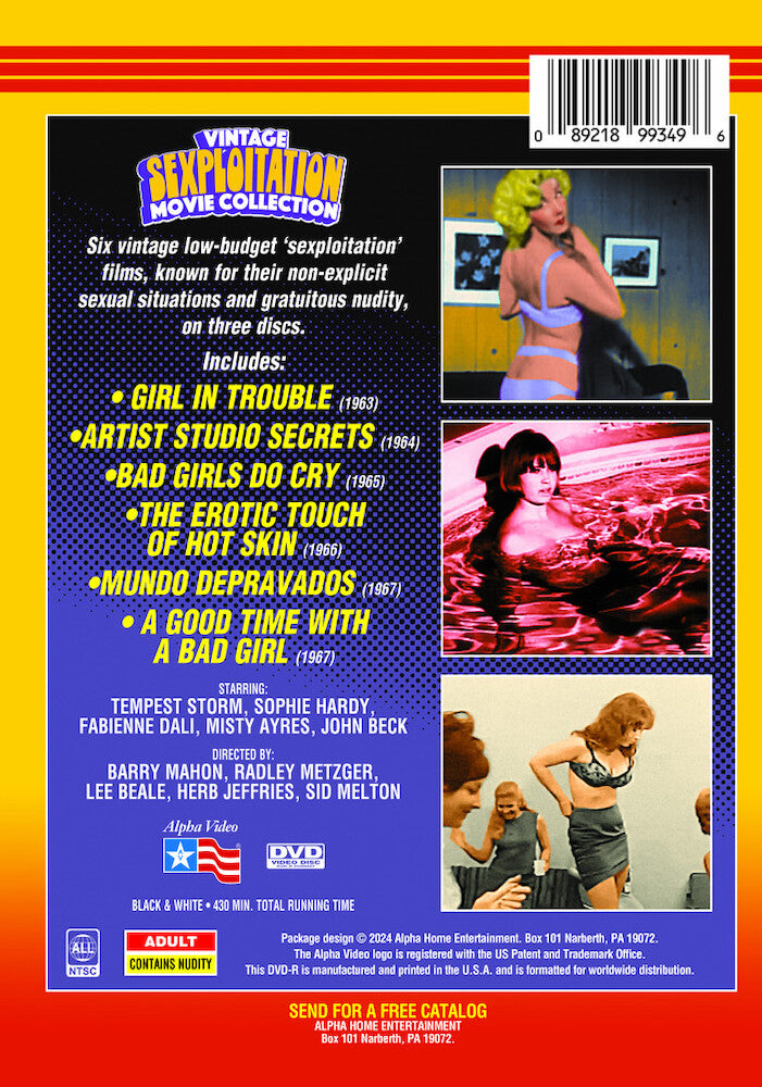 vintage sexploitation movie collection - Back Panel - DVD