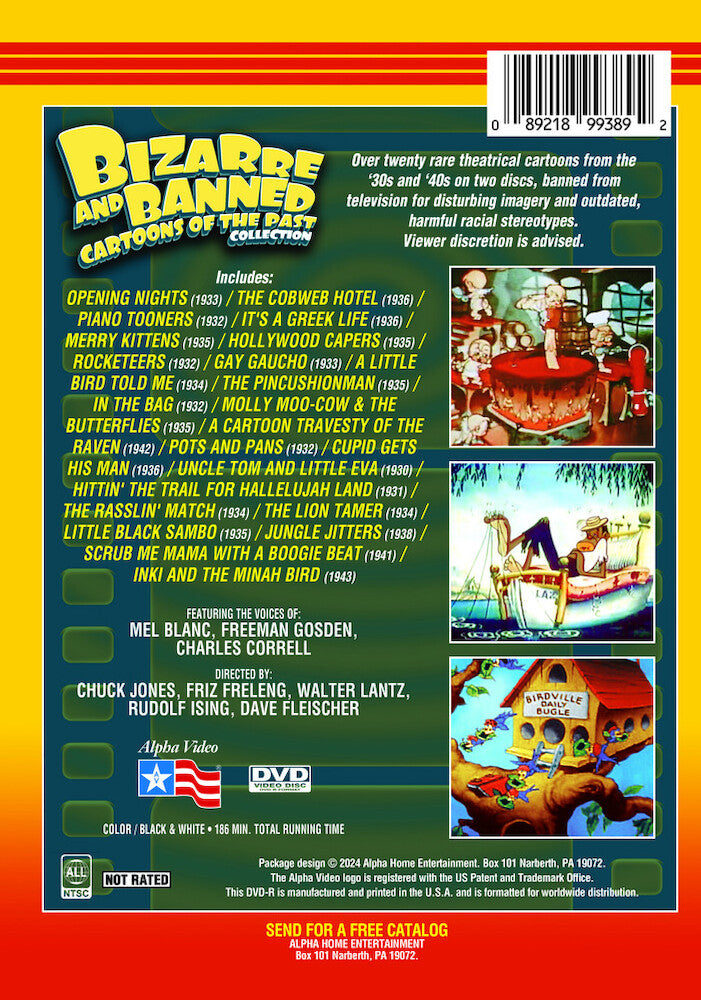 bizarre and banned cartoons of the past collection (2-) - Back Panel - DVD
