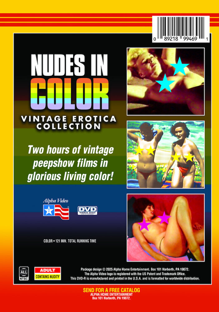 nudes in color: vintage erotica collection - Back Panel - DVD
