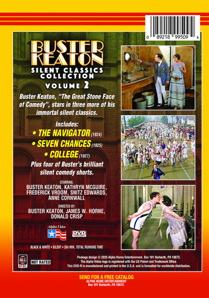 buster keaton silent classics collection, volume 2 - Back Panel - DVD