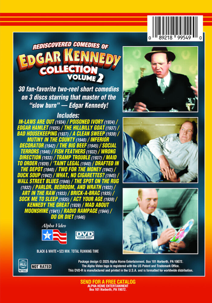 edgar kennedy collection, volume 2 - Back Panel - DVD