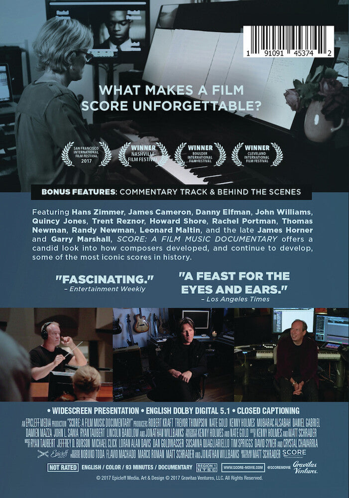 score: a film music documentary - Back Panel - DVD