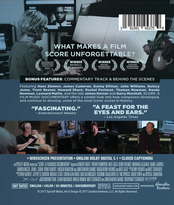 score: a film music documentary - Back Panel - Blu-ray
