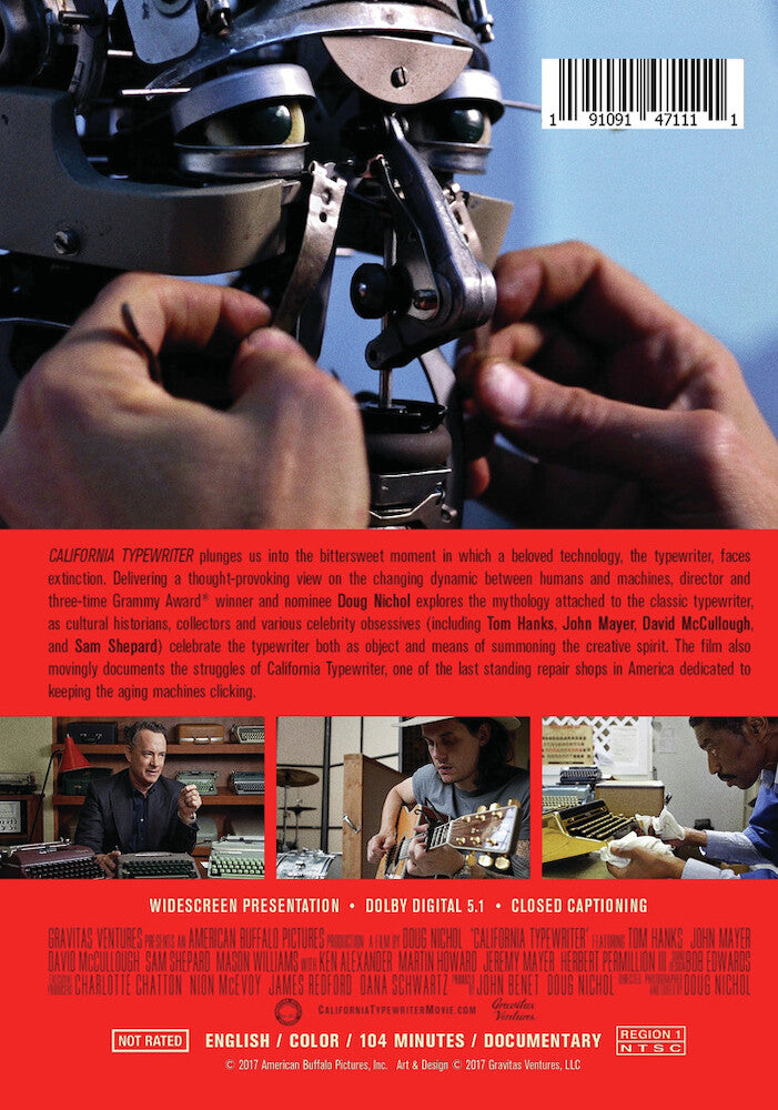 california typewriter - Back Panel - DVD