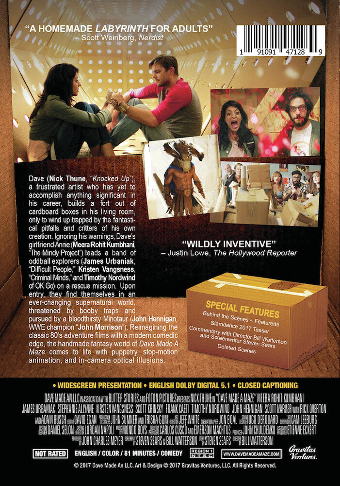 dave made a maze - Back Panel - DVD