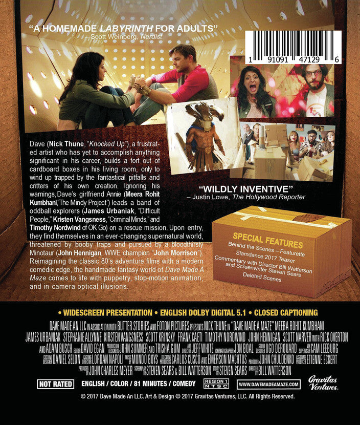 dave made a maze - Back Panel - Blu-ray