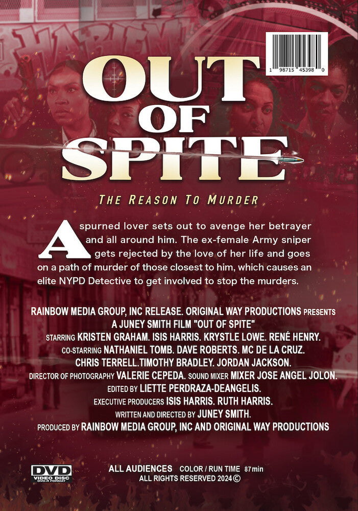 out of spite - Back Panel - DVD