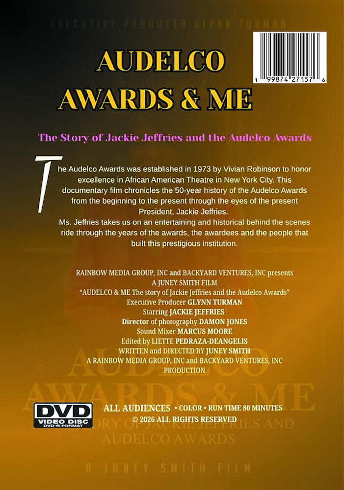 Audelco Awards & Me (The story of Jackie Jeffries and the Audelco Awards) - Back Panel - 