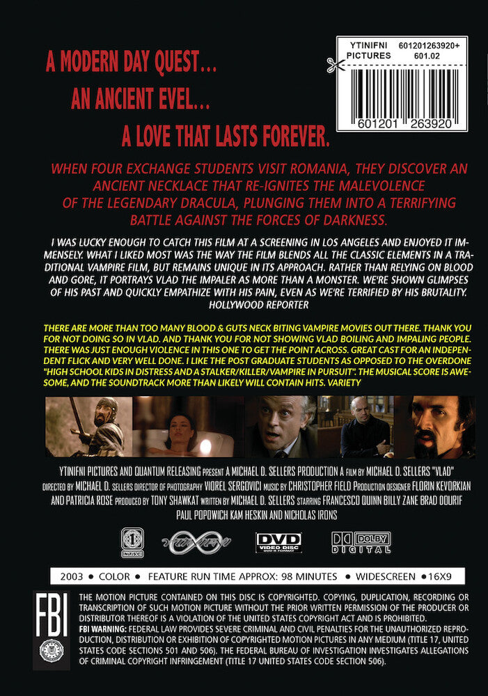 vlad - Back Panel - DVD