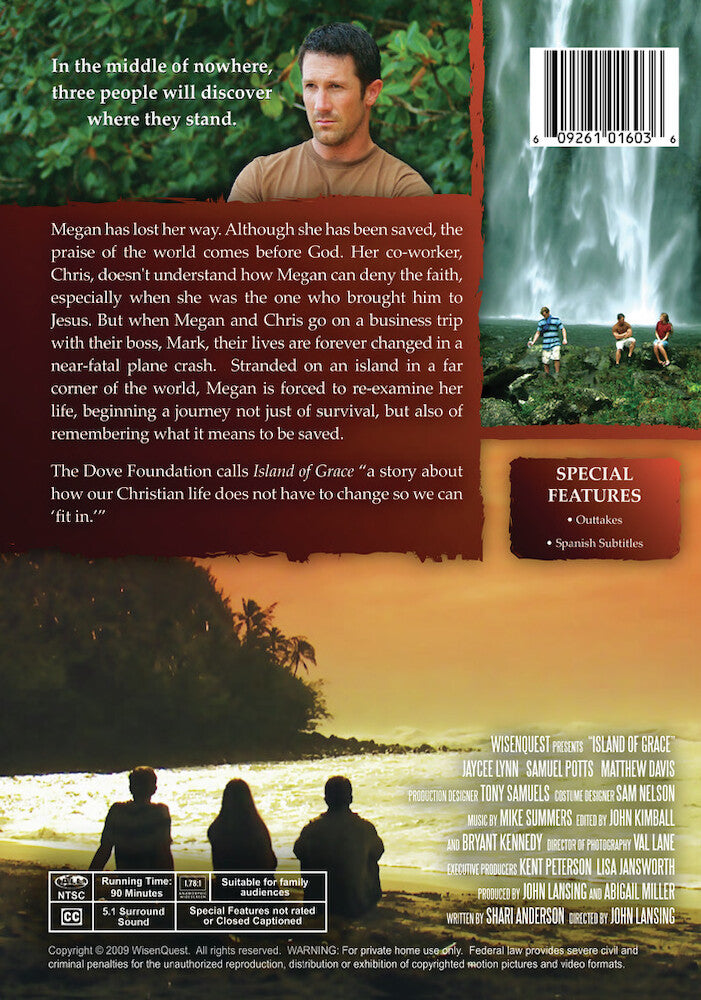 island of grace - Back Panel - DVD