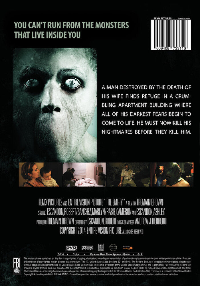 the empty - Back Panel - DVD