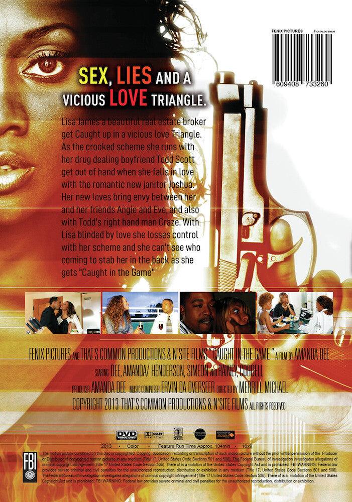 caught in the game - Back Panel - DVD