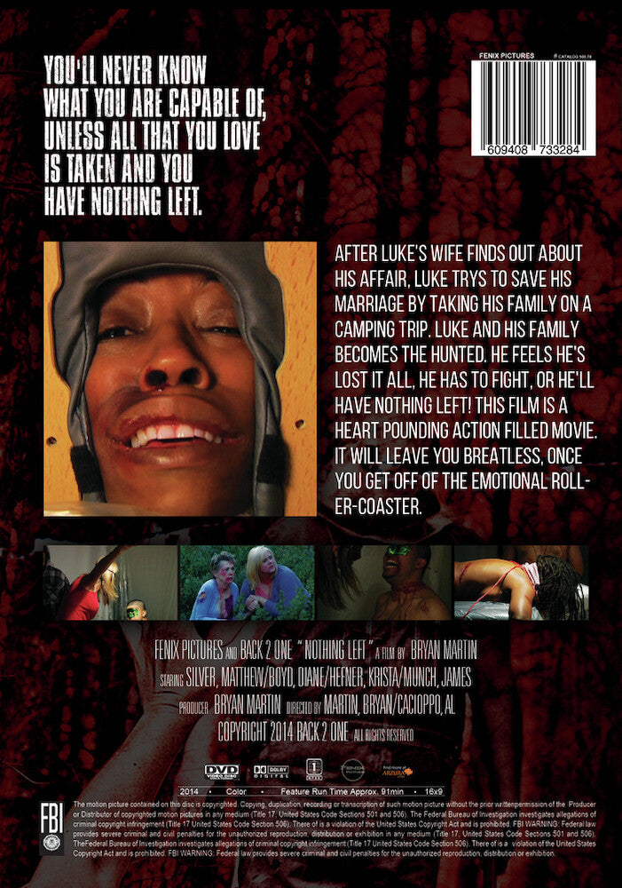 nothing left - Back Panel - DVD