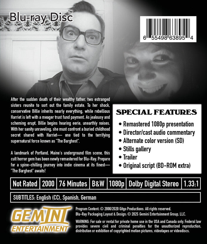 the barghest: special edition - Back Panel - Blu-ray