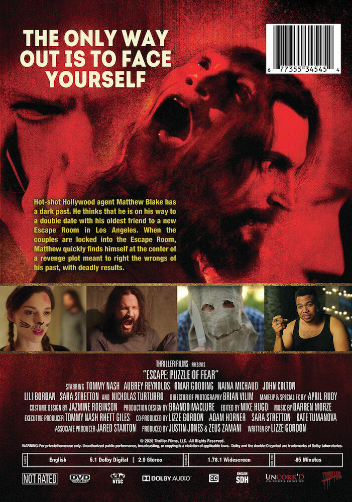 escape: puzzle of fear - Back Panel - DVD