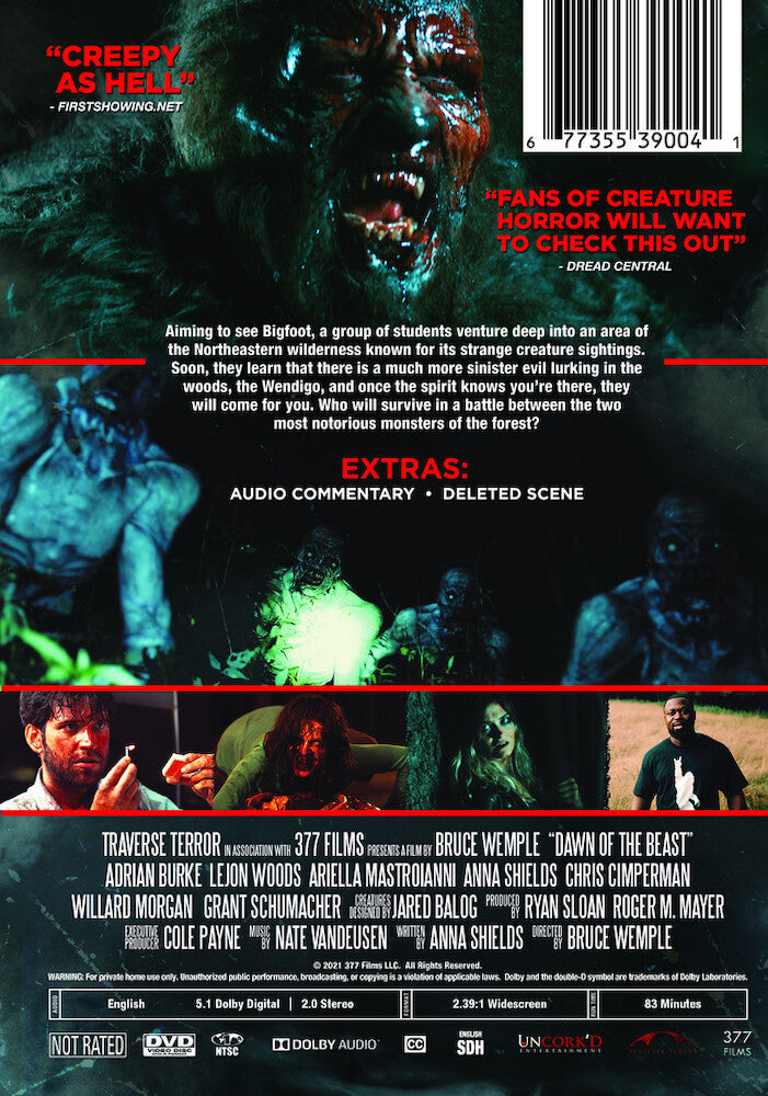 dawn of the beast - Back Panel - DVD