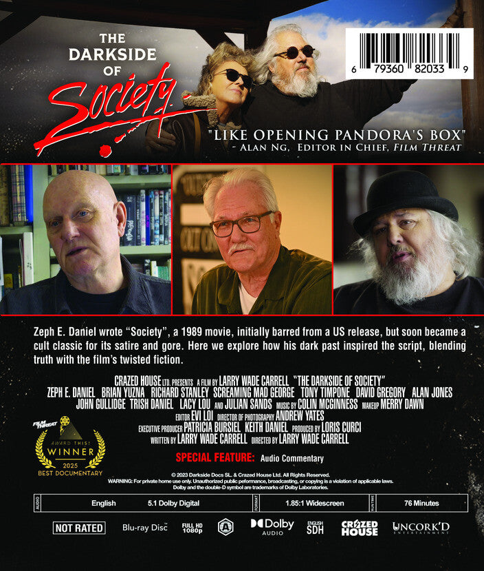 The Darkside of Society [Blu-ray] - Back Panel - 