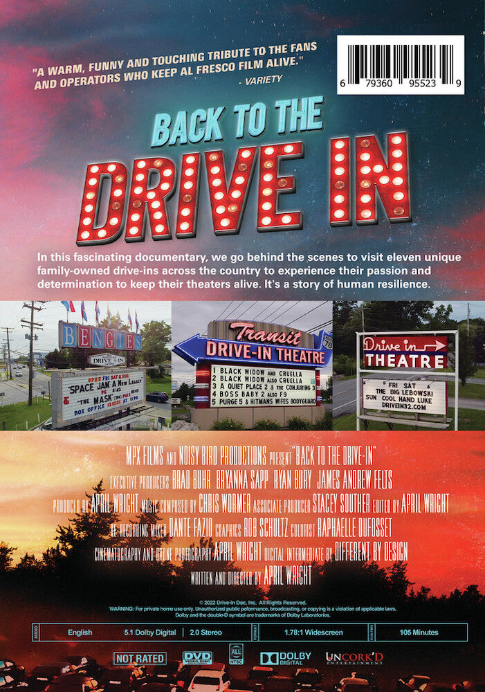 back to the drive-in - Back Panel - DVD