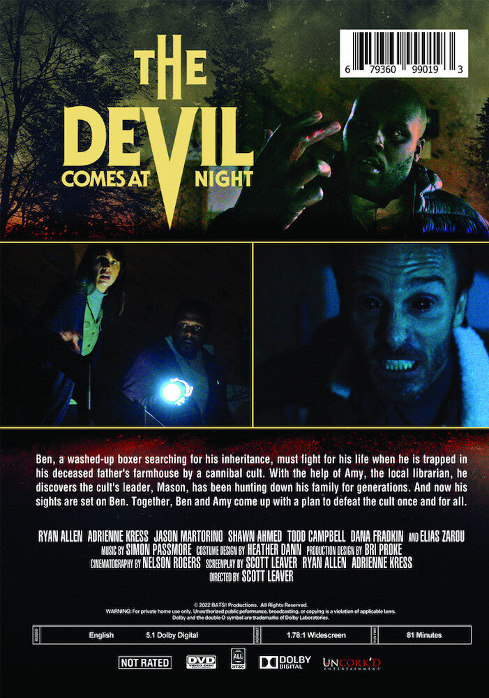 the devil comes at night - Back Panel - DVD