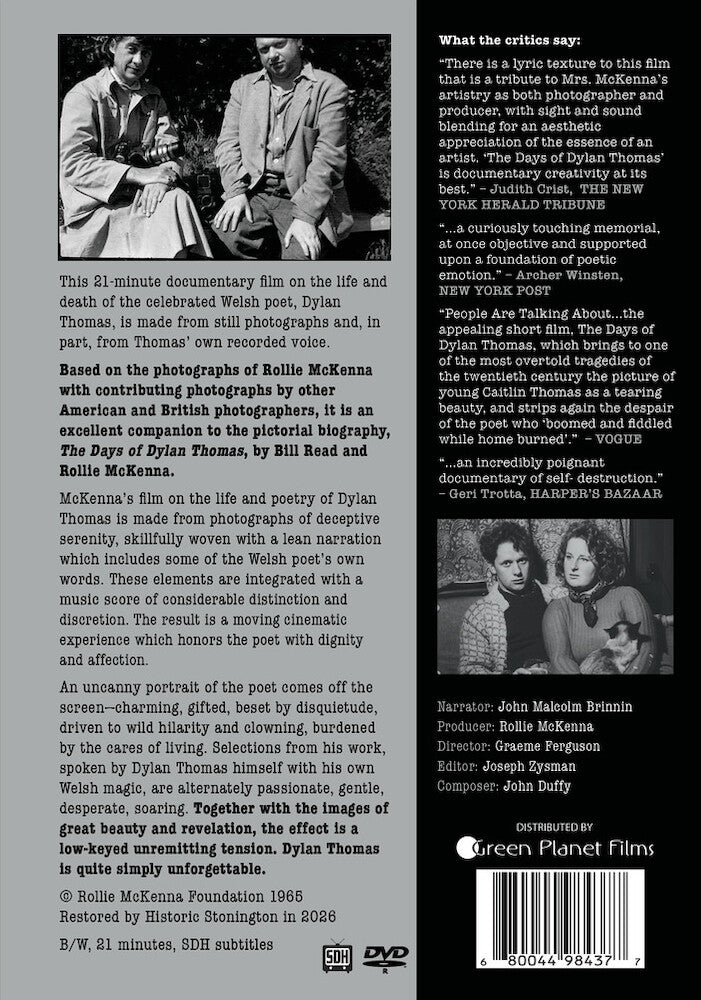 The Days of Dylan Thomas - Back Panel - 