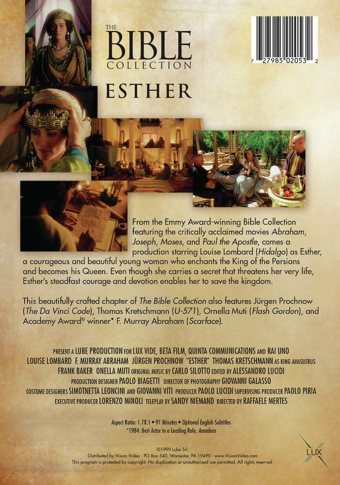 the bible collection - esther - Back Panel - DVD