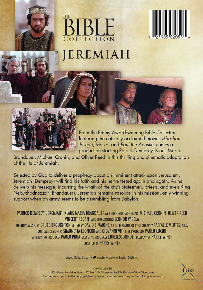 the bible collection - jeremiah - Back Panel - DVD