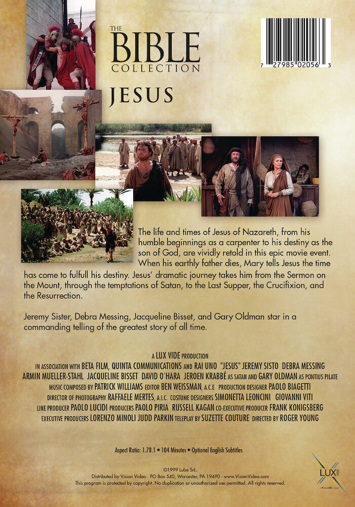 the bible collection - jesus - Back Panel - DVD