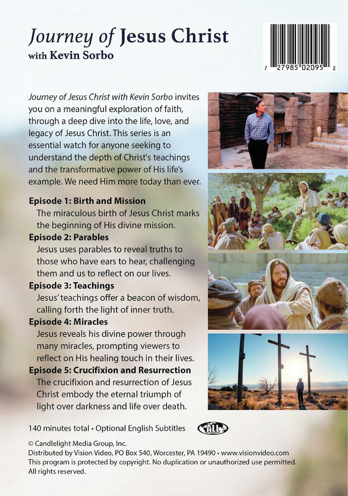 journey of jesus christ with kevin sorbo - Back Panel - DVD