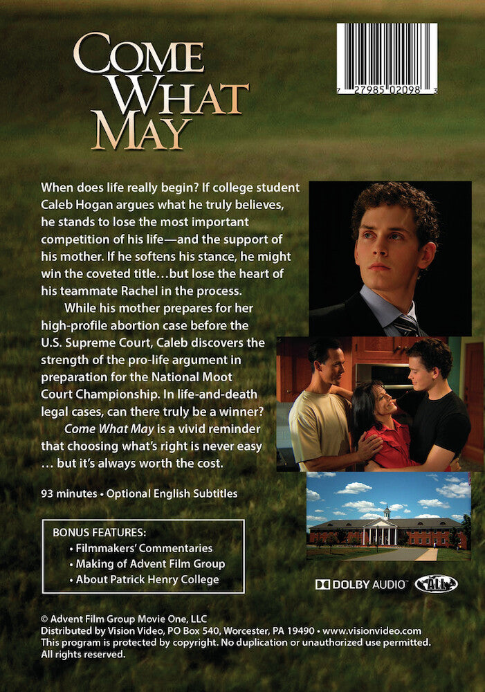 come what may - Back Panel - DVD