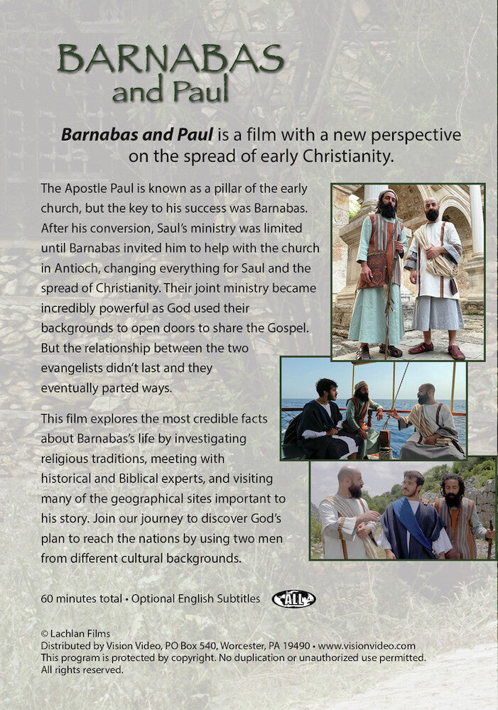 barnabas and paul - Back Panel - DVD