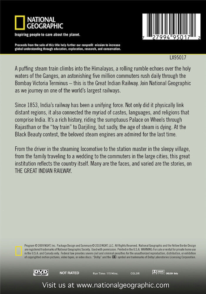 the great indian railway - Back Panel - DVD