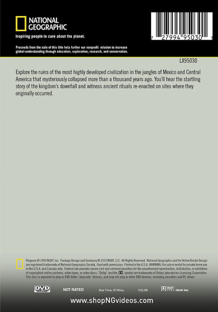 lost kingdom of the maya - Back Panel - DVD