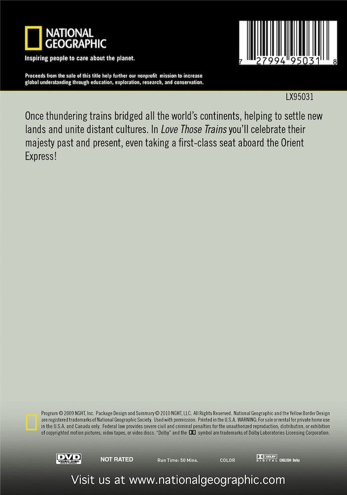 love those trains - Back Panel - DVD