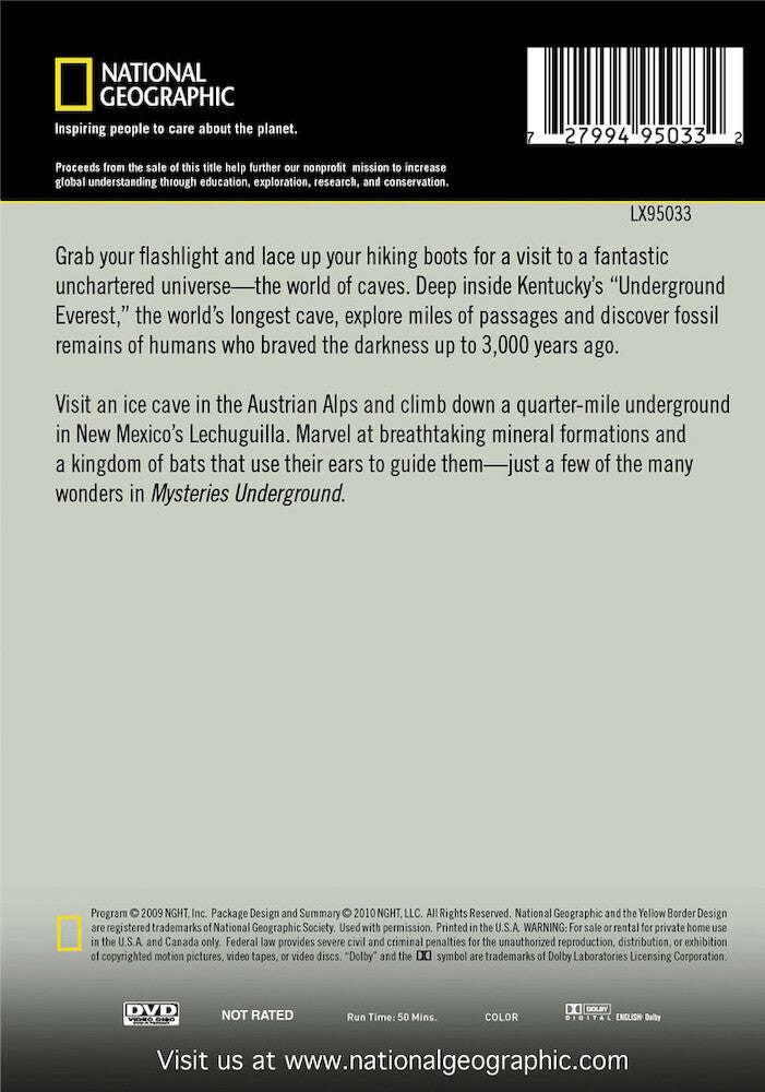 mysteries underground - Back Panel - DVD