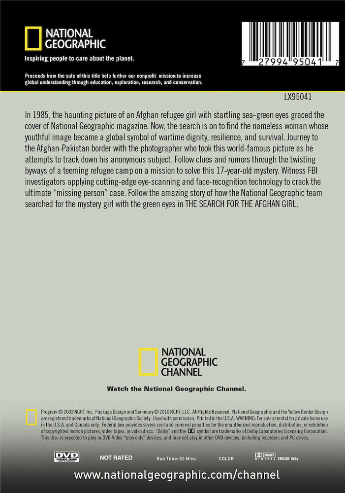 search for the afghan girl - Back Panel - DVD