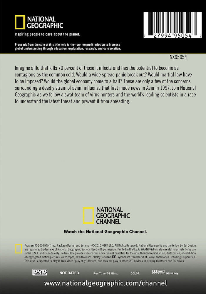 race against the killer flu - Back Panel - DVD