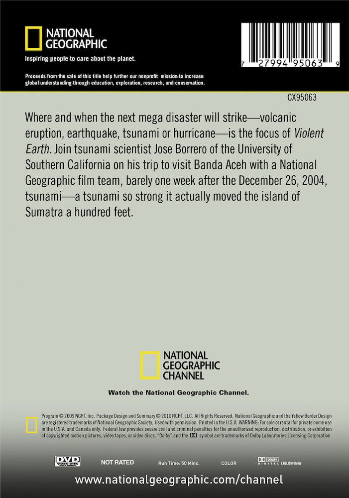 violent earth - Back Panel - DVD